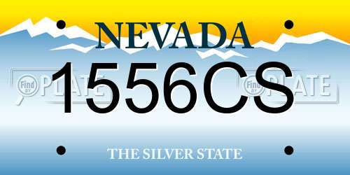 1556CS Nevada License Plate