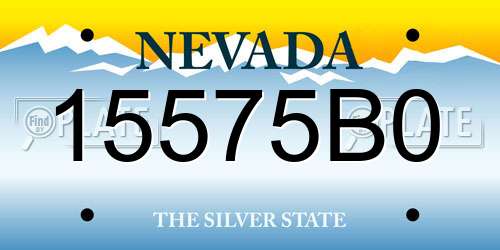 15575B0 Nevada License Plate