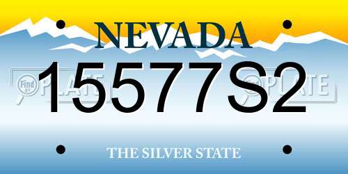 15577S2 Nevada License Plate