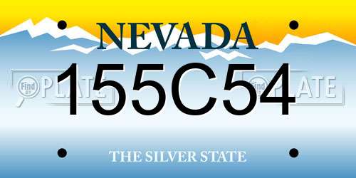 155C54 Nevada License Plate