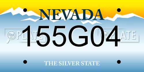 155G04 Nevada License Plate
