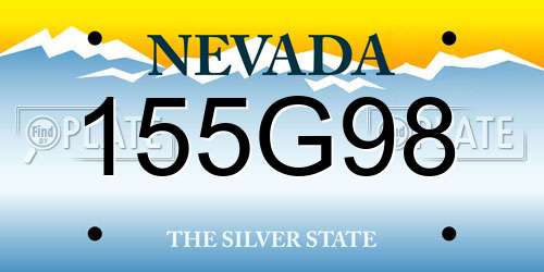 155G98 Nevada License Plate