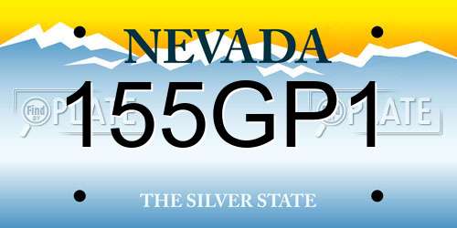155GP1 Nevada License Plate