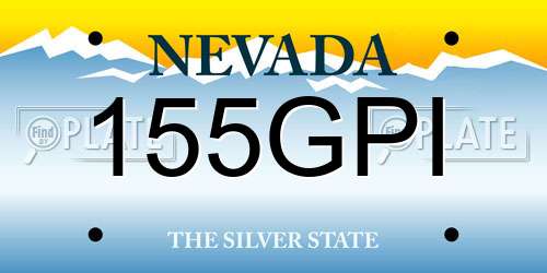 155GPI Nevada License Plate