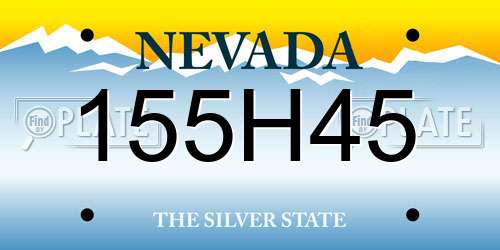155H45 Nevada License Plate