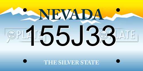 155J33 Nevada License Plate