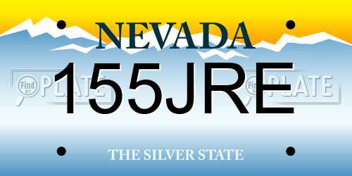 155JRE Nevada License Plate
