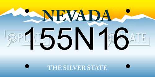 155N16 Nevada License Plate