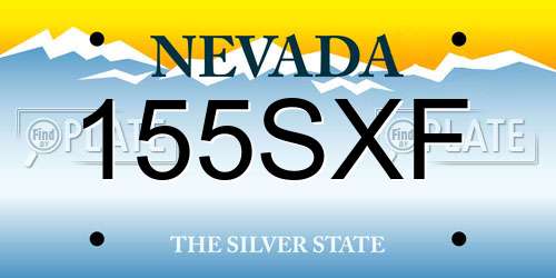 155SXF Nevada License Plate