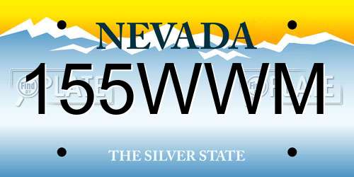 155WWM Nevada License Plate