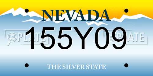 155Y09 Nevada License Plate