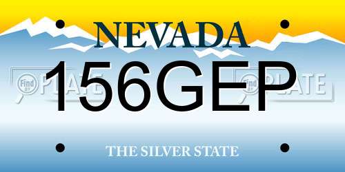 156GEP Nevada License Plate