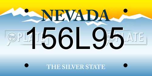 156L95 Nevada License Plate