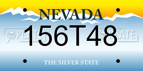 156T48 Nevada License Plate
