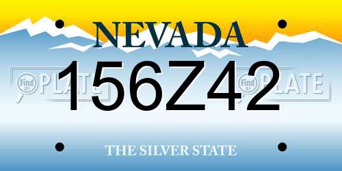 156Z42 Nevada License Plate