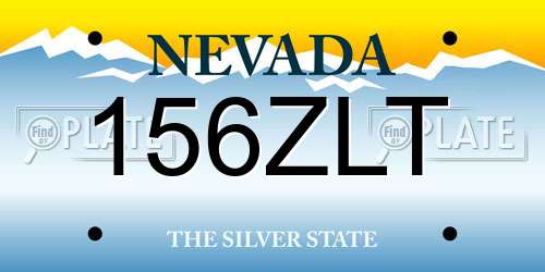 156ZLT Nevada License Plate