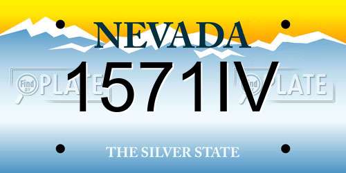 1571IV Nevada License Plate