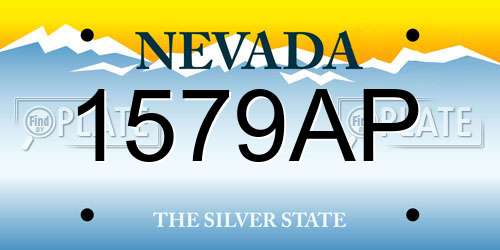 1579AP Nevada License Plate