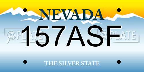 157ASF Nevada License Plate