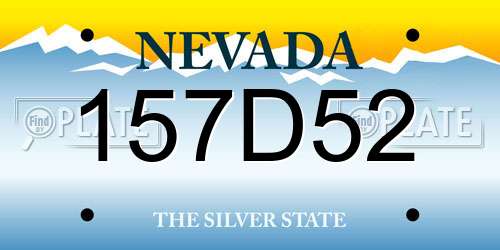 157D52 Nevada License Plate