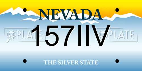 157IIV Nevada License Plate