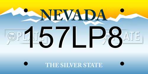 157LP8 Nevada License Plate