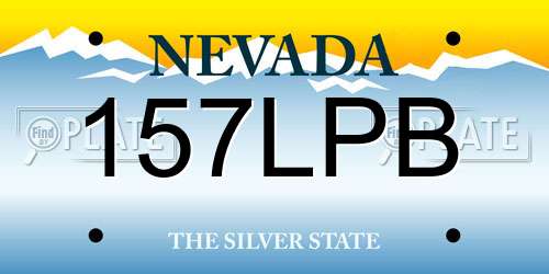 157LPB Nevada License Plate