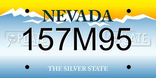 157M95 Nevada License Plate