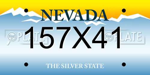 157X41 Nevada License Plate