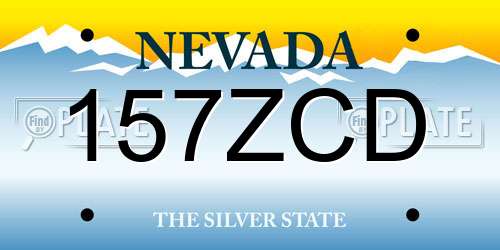 157ZCD Nevada License Plate
