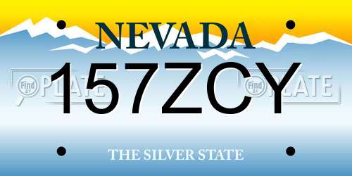 157ZCY Nevada License Plate