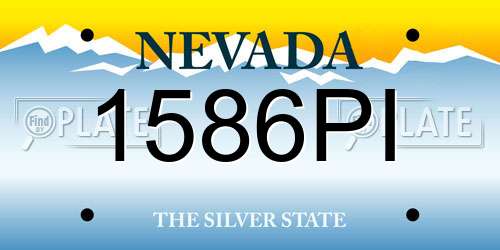 1586PI Nevada License Plate