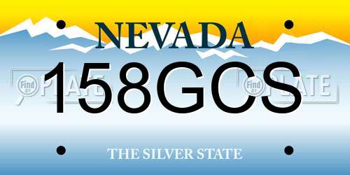 158GCS Nevada License Plate