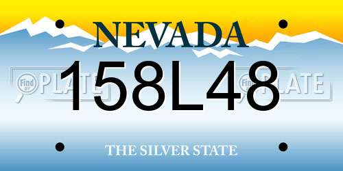 158L48 Nevada License Plate
