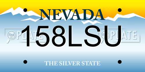 158LSU Nevada License Plate