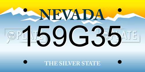 159G35 Nevada License Plate