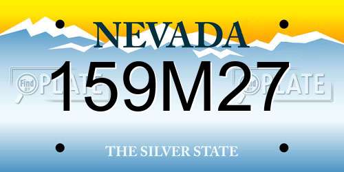159M27 Nevada License Plate