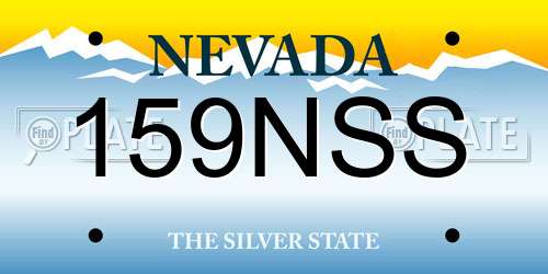 159NSS Nevada License Plate