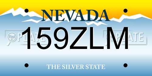 159ZLM Nevada License Plate
