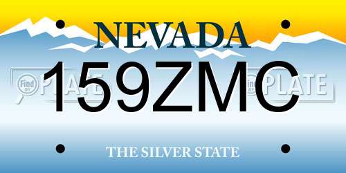 159ZMC Nevada License Plate