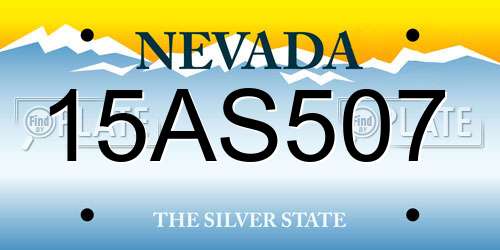 15AS507 Nevada License Plate
