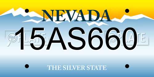 15AS660 Nevada License Plate
