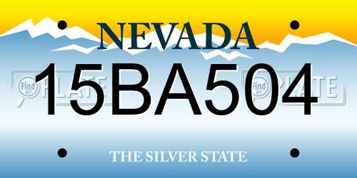 15BA504 Nevada License Plate