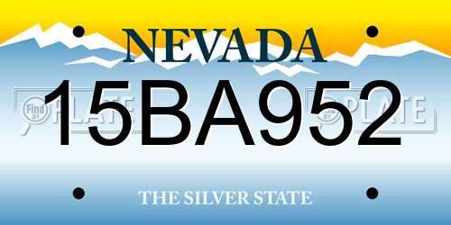 15BA952 Nevada License Plate
