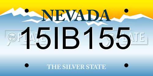 15IB155 Nevada License Plate