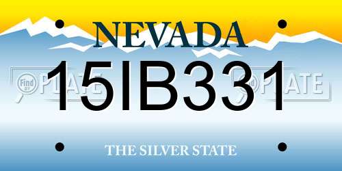 15IB331 Nevada License Plate