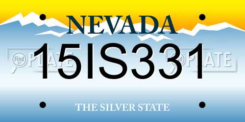 15IS331 Nevada License Plate