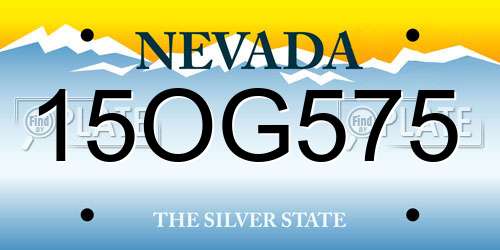 15OG575 Nevada License Plate