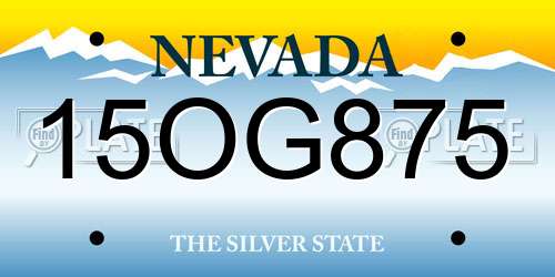 15OG875 Nevada License Plate