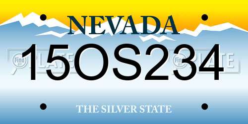15OS234 Nevada License Plate